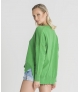 Camisola brilhantes no decote e punhos