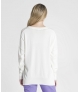 Camisola brilhantes no decote e punhos