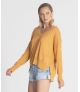 Camisola brilhantes no decote e punhos