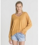 Camisola brilhantes no decote e punhos