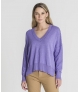 Camisola brilhantes no decote e punhos