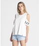 T-Shirt LOVE com corte nos ombros