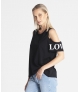 T-Shirt LOVE com corte nos ombros