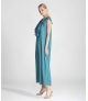 Vestido em V com folho bordado Inglês