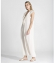 Vestido em V com folho bordado Inglês