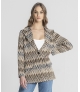 Blazer com padrão zigzag