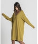Vestido decote em v com brilho