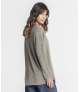 Camisola decote em v brilho