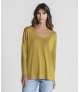 Camisola decote em v brilho