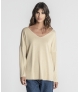 Camisola decote em v brilho