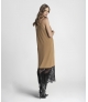 Vestido básico com renda no fundo