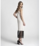 Vestido básico com renda no fundo