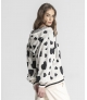 Camisola jacquard corações com capucho