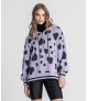 Camisola jacquard corações com capucho