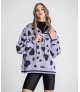 Camisola jacquard corações com capucho
