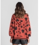 Camisola jacquard corações com capucho