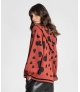 Camisola jacquard corações com capucho