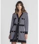 Vestido com padrão geométrico ( Lavanda )