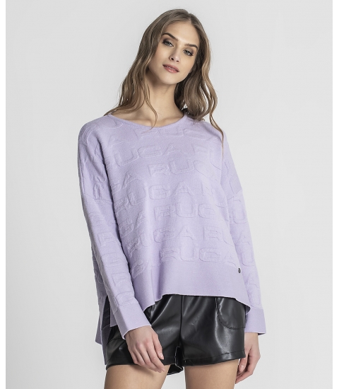 Camisola jacquard ruga em relevo