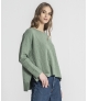 Camisola jacquard ruga em relevo