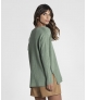 Camisola canelada com perfurados