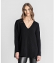 Camisola canelada com perfurados