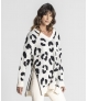 Camisola animal print com fechos