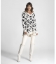Camisola animal print com fechos