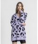 Camisola animal print com fechos