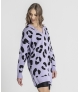 Camisola animal print com fechos