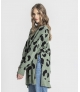 Camisola animal print com fechos