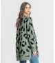 Camisola animal print com fechos
