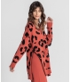Camisola animal print com fechos