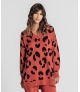 Camisola animal print com fechos