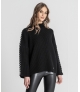 Camisola oversize canelada