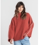 Camisola oversize canelada