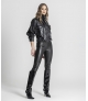 Legging em napa fecho lateral