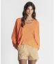 Blusa manga franzida