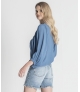 Blusa manga franzida
