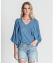 Blusa manga franzida