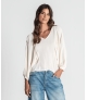 Blusa manga franzida