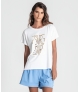 T-Shirt estampado dourado