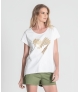 T-Shirt estampado coração dourado