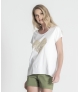 T-Shirt estampado coração dourado