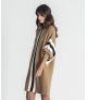 Vestido canelado com riscas