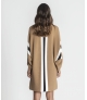 Vestido canelado com riscas