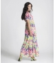 Vestido comprido animal print