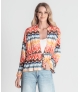 Blusa mangas em balão