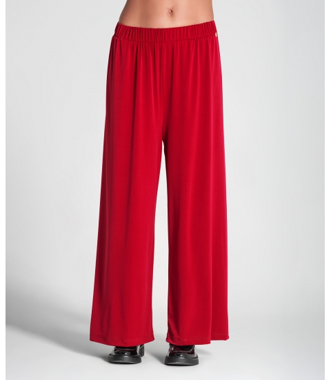 Calça fina com elástico na cinta