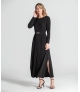 Vestido comprido com cinto